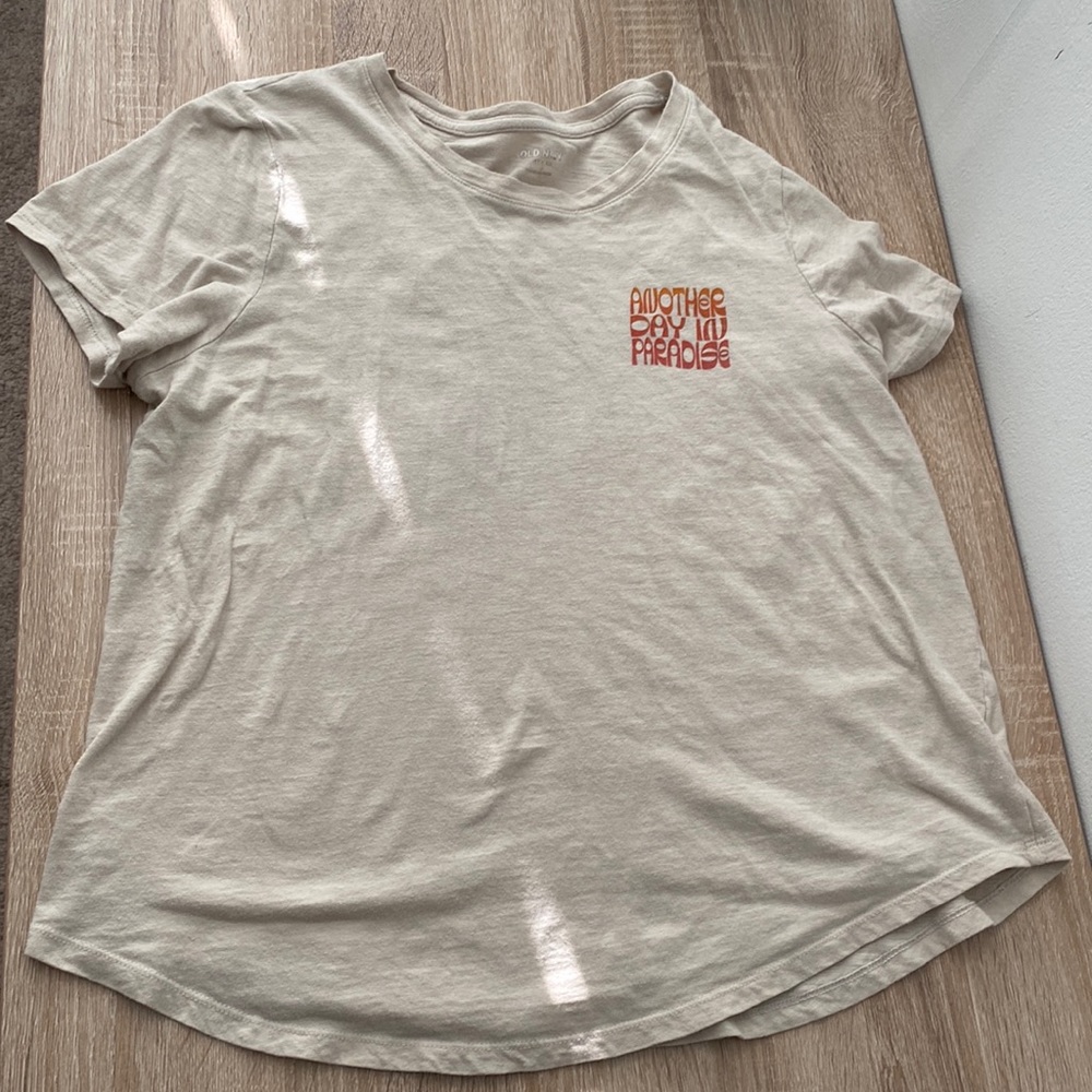 Tan “Another day in paradise” shirt